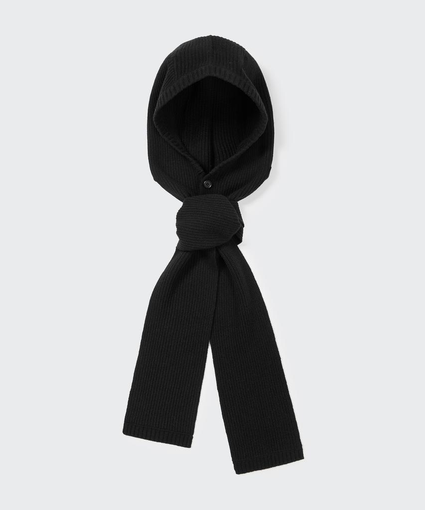 Musinsa Standard Lambswool Knit Scarf Balaclava [Black]