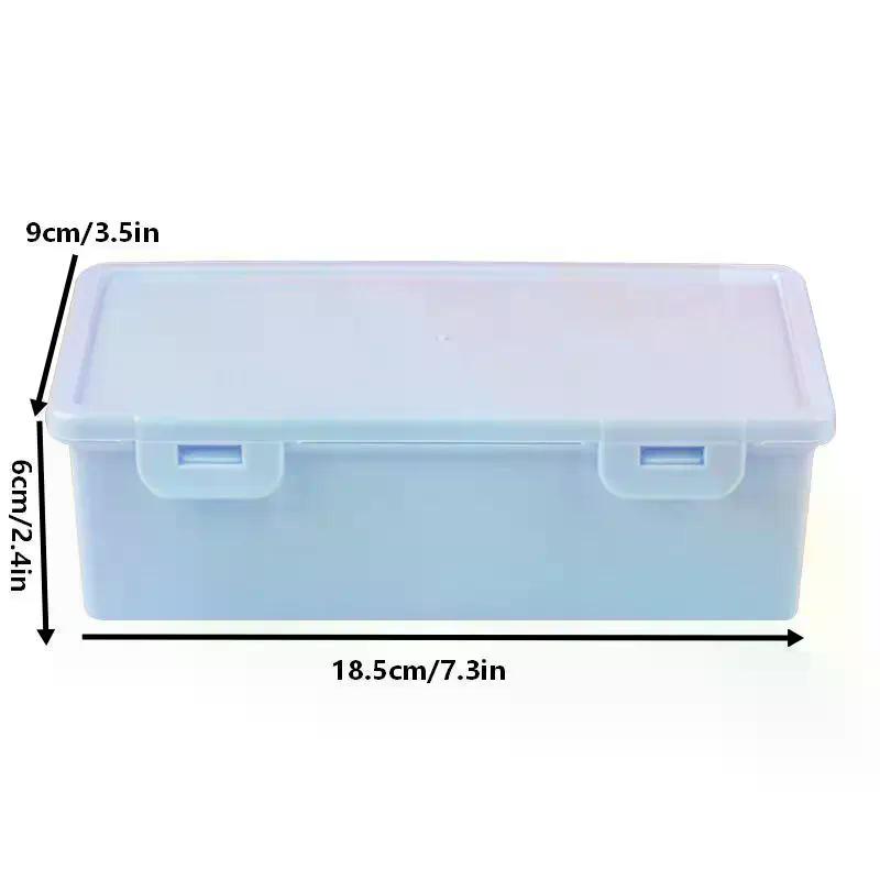 Clear Colorful Pencil Box Large Capacity Plastic Organizer Storage Boxes For School Bulk Stackable Design Office Supplies