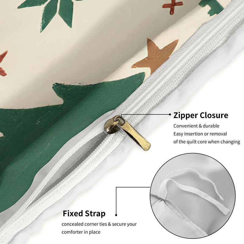 Christmas Xmas Knit Print Duvet Cover Set Comforter Cover Bedding Set No Filler Holiday Adult Bedroom Decor