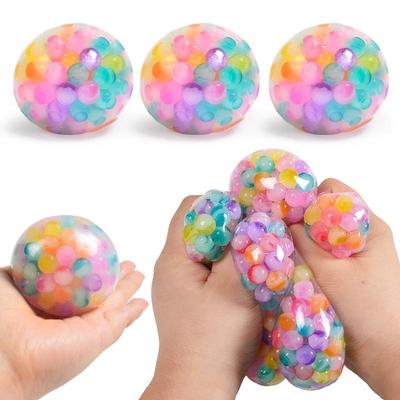 Cross-Border Luster Glass Bead Stress Relief Ball - Soft TPR Squeeze Toy