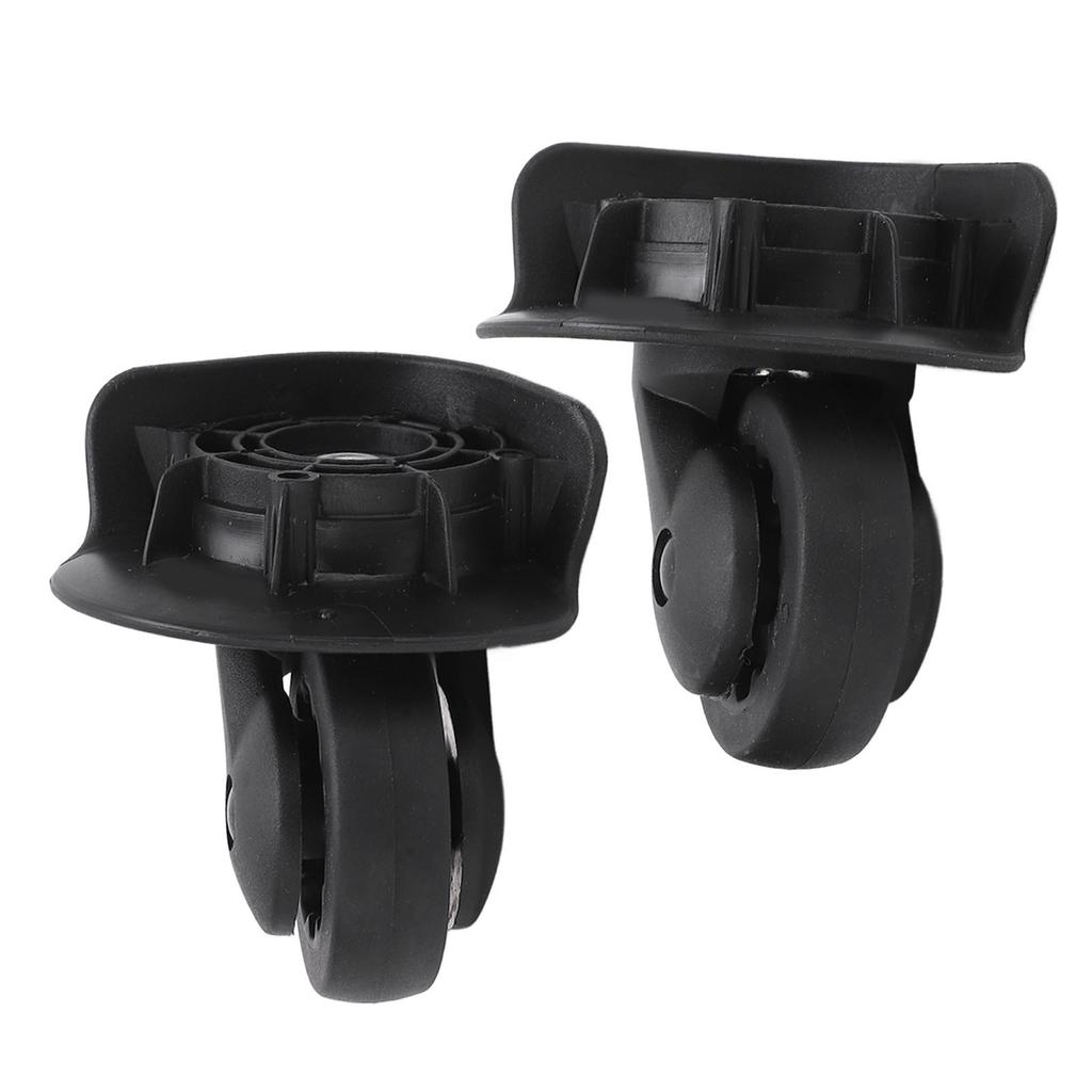 1 Pair Luggage Swivel Casters Plastic Mute Suitcase Swivel Wheel Repalcement Black A65