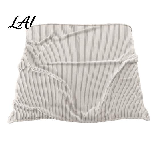 Skin Friendly Milk Velvet Throw Striped Fleece Blanket for Bed Ribbed Couch Thickened Warm Bed Soft Breathable Cozy Blankets Lightweight