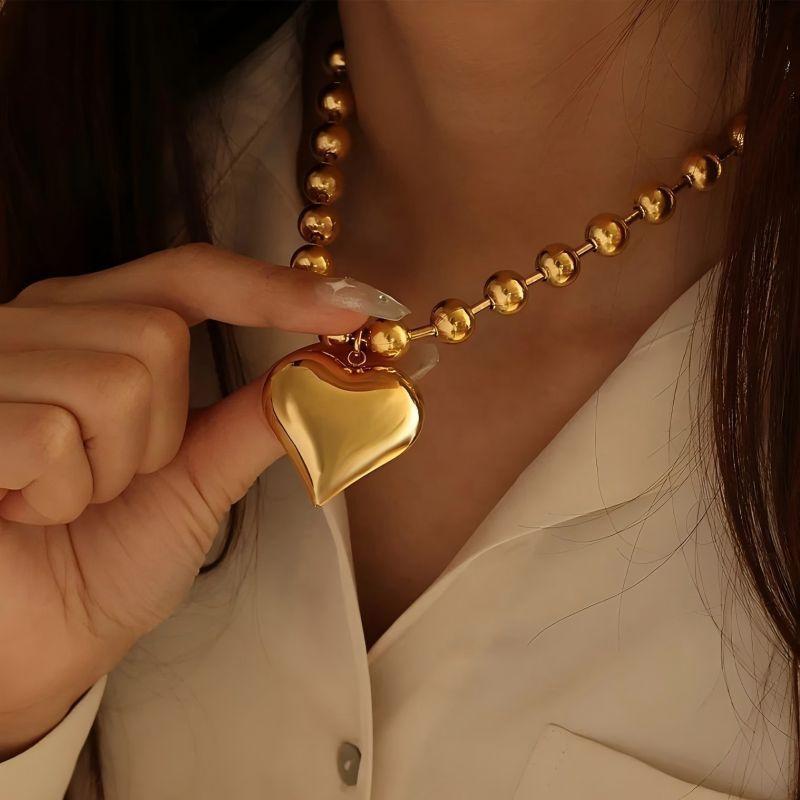 Style Heart Necklace For Women Stainless Steel Durable Jewelry Gift For Fashion Lovers