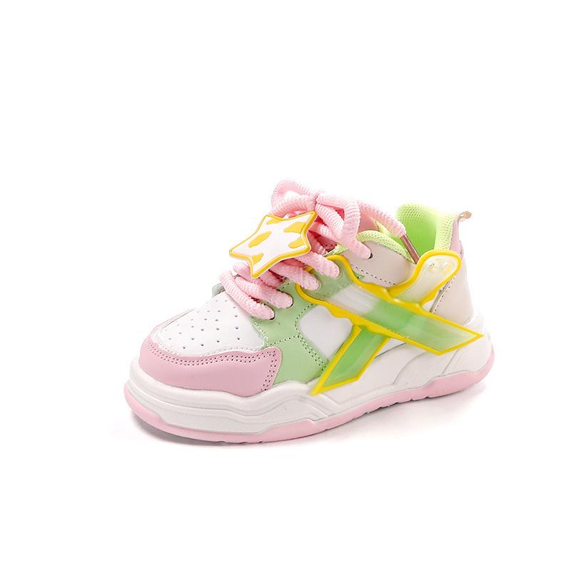 

Girls shoes 2025 new autumn children s sports shoes medium and older children s casual soft-soled running board shoes girls spring and autumn 26 yards/inner length 15.7cm