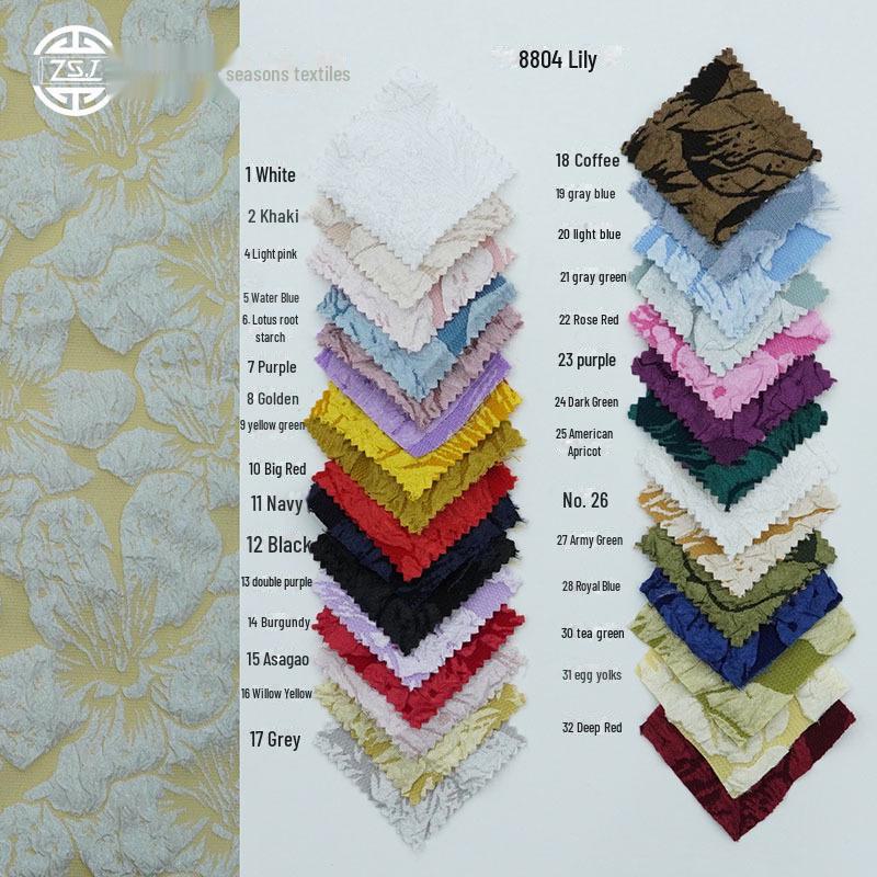 Lily Flower Jacquard Fabric for Anime Lolita Dresses