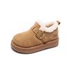 Winter Warm Cotton-padded Shoes for Girls Thickened Fleece-lined Snow Boots for Children and Non-slip Soft-soled Loafers for Boys