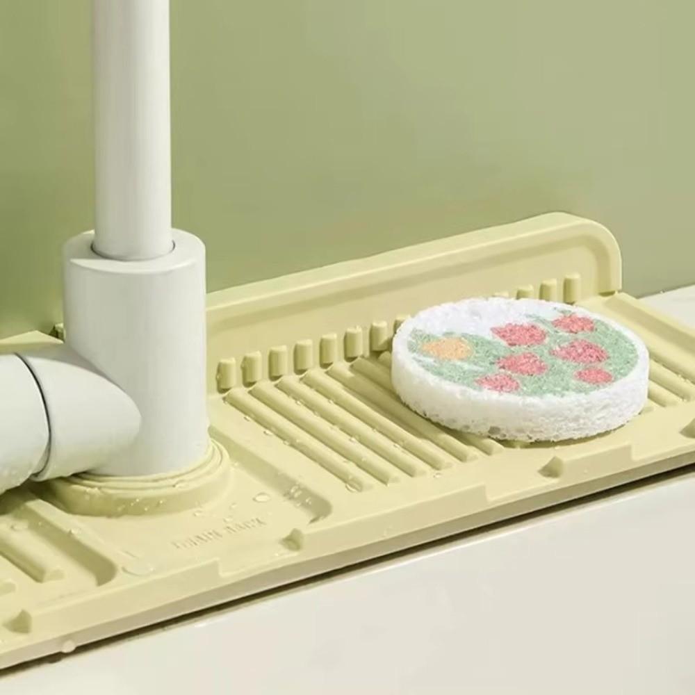38*12cm Kitchen Sink Splash Guard Raised Edge Bathroom Draining Pad New Faucet Draining Mat