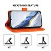 Wallet Case for 16 5G Leather - Leather/PU, Orange, With Lanyard
