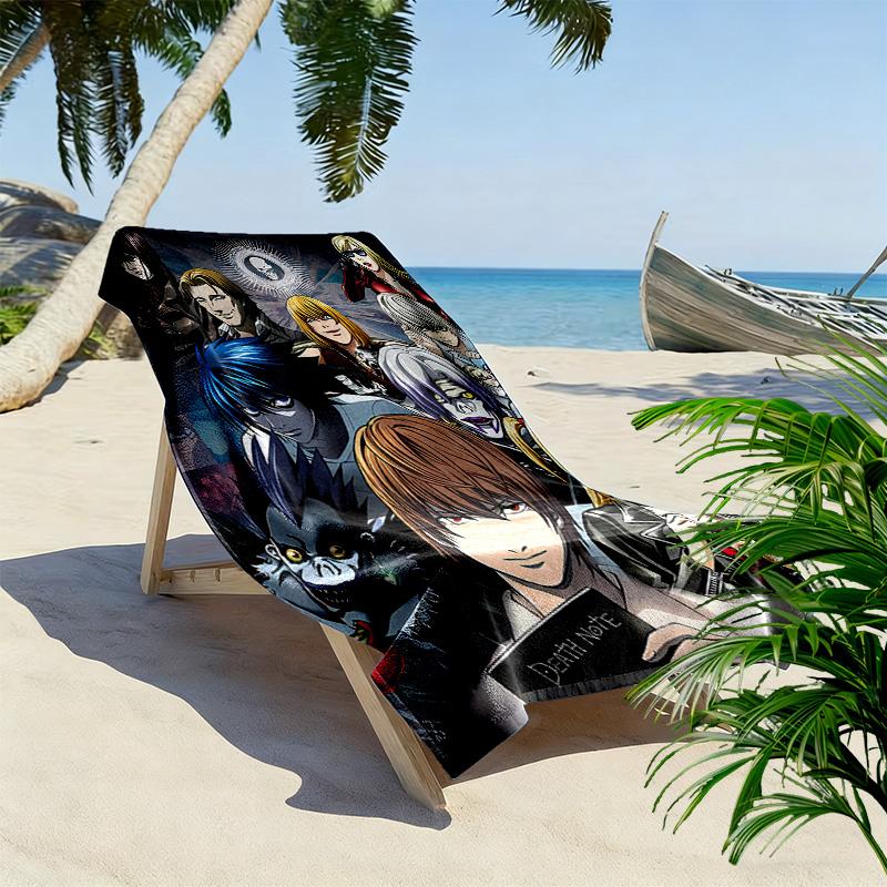 Death Note Print Beach Towel, Large Soft Quick Dry Towel for Beach Camping Swimming