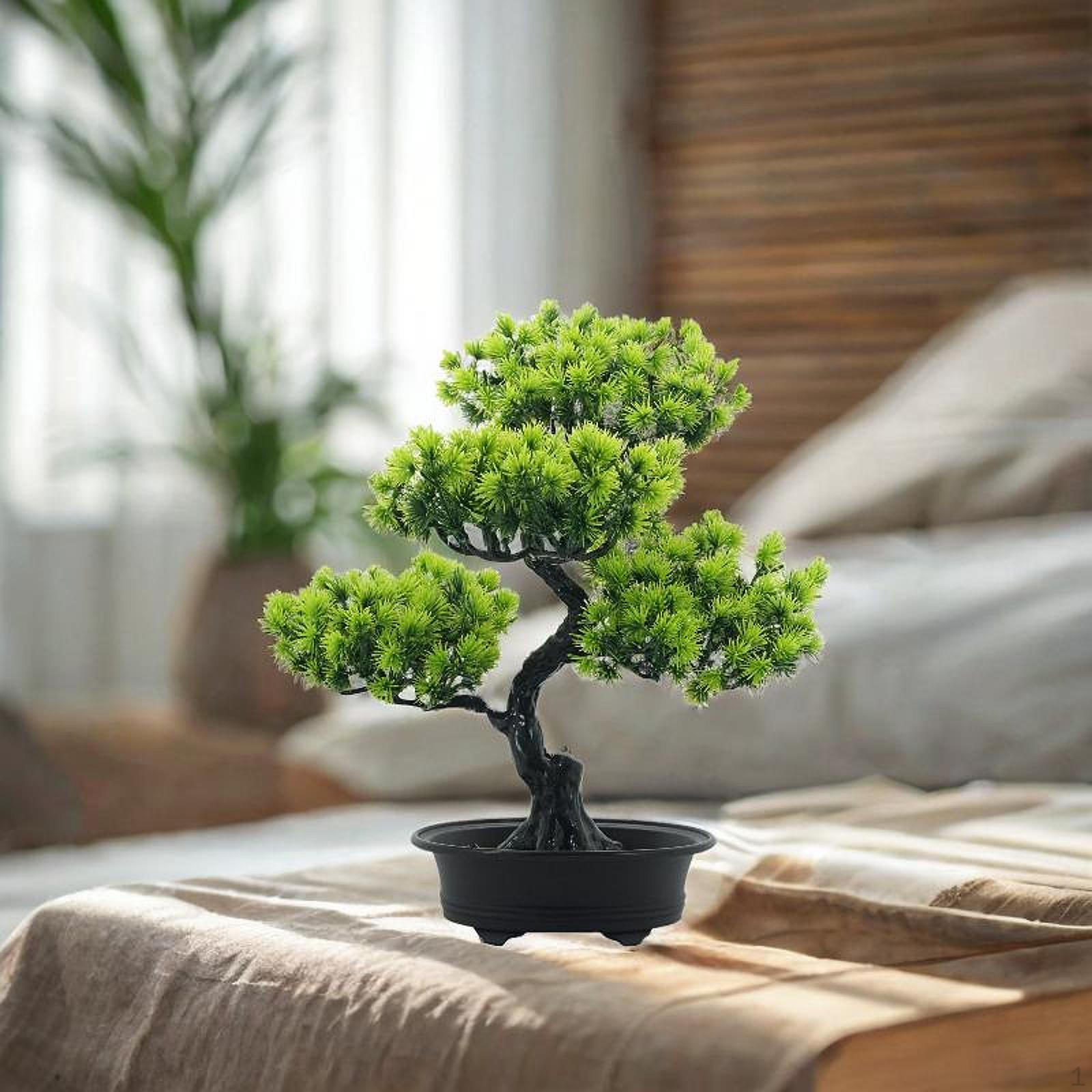 

Искусственные растения бонсай в горшках для ванной комнаты светло-зеленый