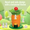 Carrot Balance Tower Toy with Mini Rabbit Logic Thinking Focus Training Kids Interactive Balance Board Game Toddlers Educational Balance Toy