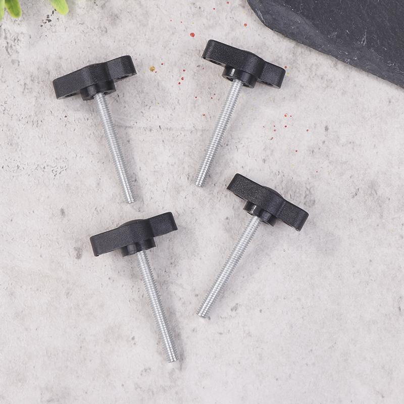 4Pcs 304 Stainless Steel Thumb Screws M4 Z-Shaped Handle Bolt Hand Knob Mechanically Adjustable Thumb Butterfly Wing Screws