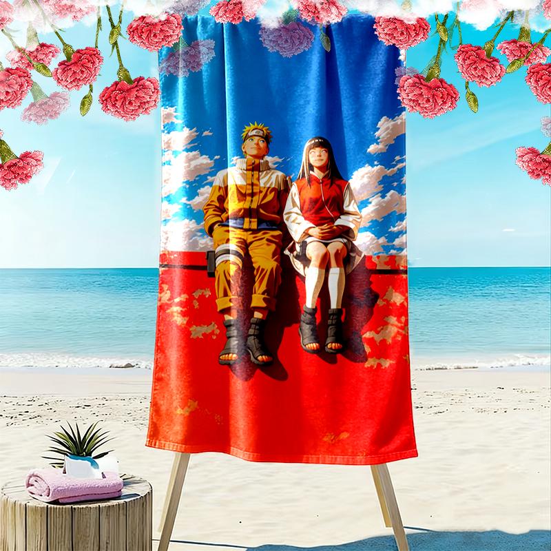 1pc naruto Beach Towel, Soft Beach Towel Suitable for Beach Swimming, Outdoor Camping and Traveling