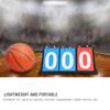 Portable Flip Sports Scoreboard Score Counter for Table Tennis Basketball(3 Digit Red Blue)