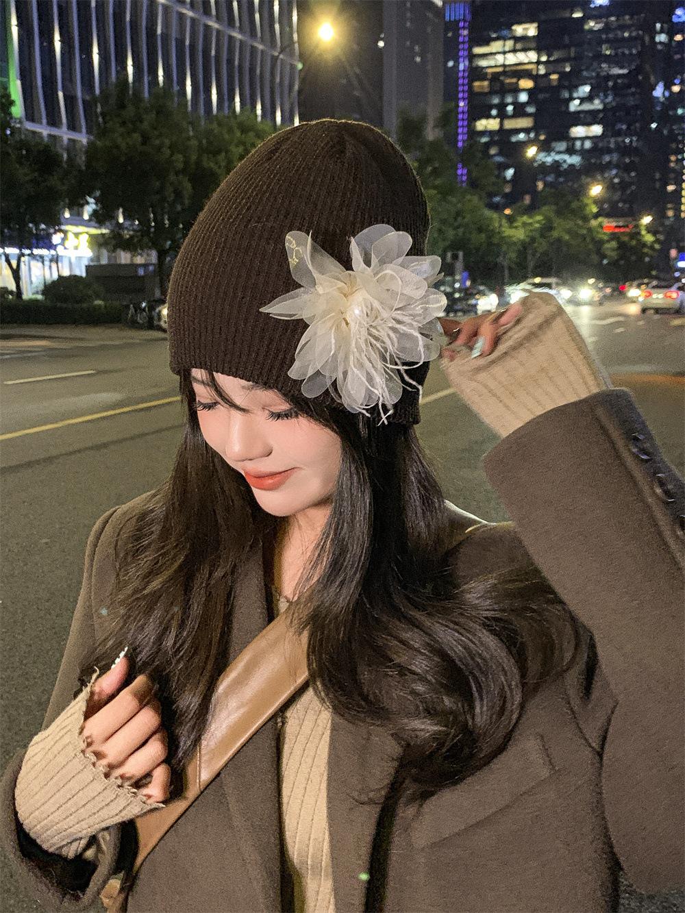 

Нишевая мода би в атмосферу балетный бант милая крутая шляпа вязаная шапка сумка голова шерстяная шапка мужчины и женщины Adult average size