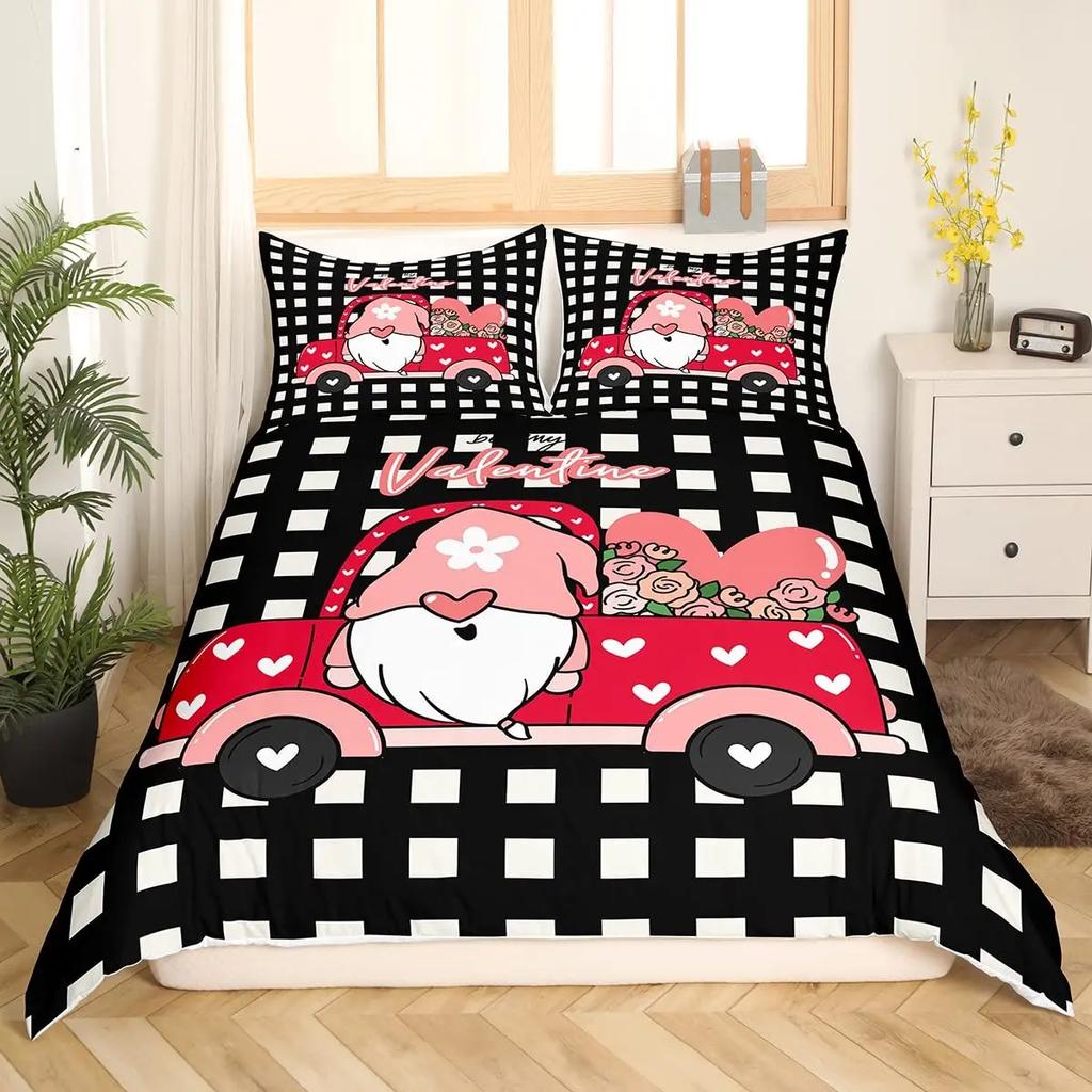 Valentýnský povlak na přikrývku dvě velikosti, Roztomilá kočka Psík Zvířátka Rustikální povlečení Růže Květiny Láska Srdce Romantický povlak na přikrývku