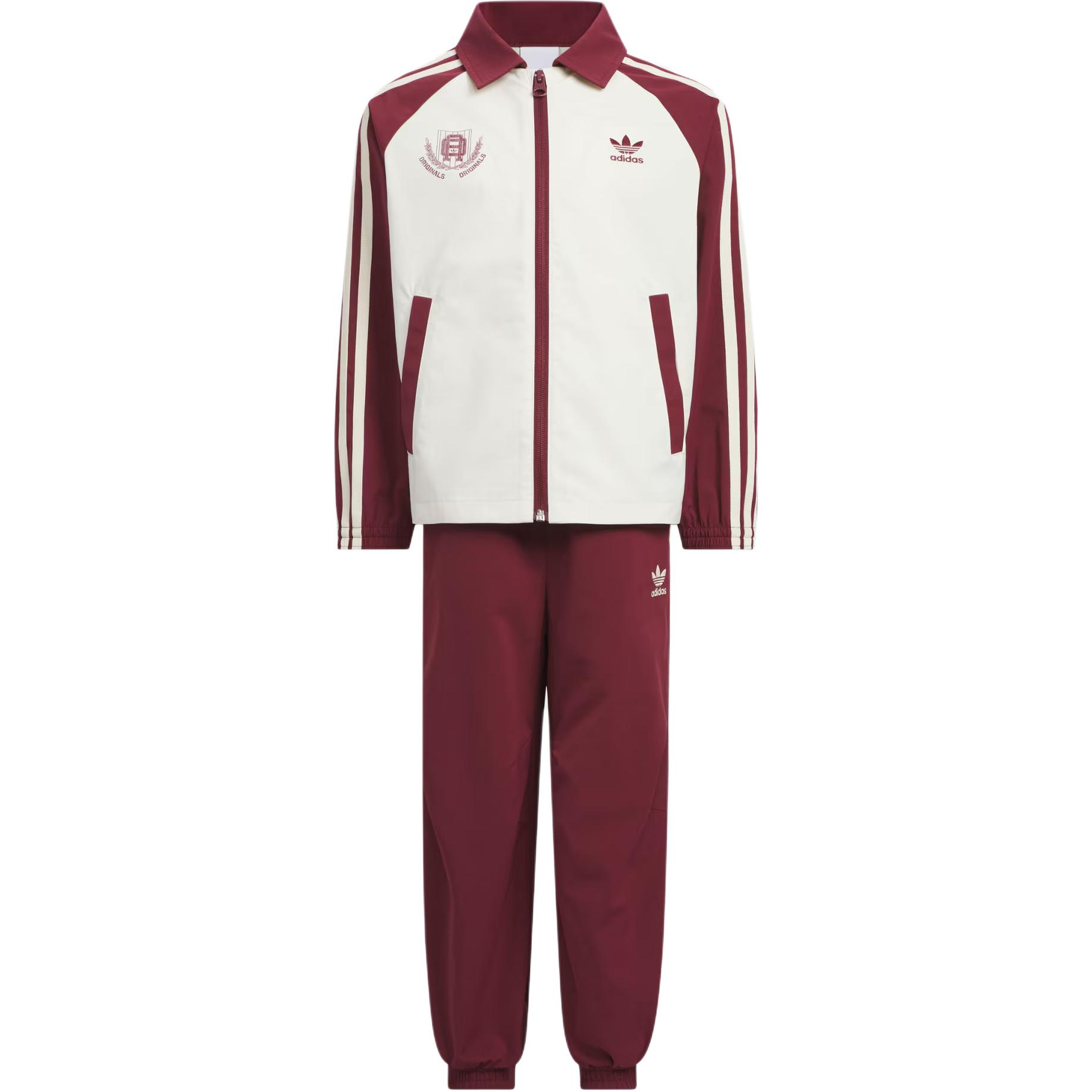 

Adidas Originals Casual Sports Suit Ss25 Basketball Woven Tracksuit Woven Loose Collar Long Sleeve 2-Piece Set Kids Tracksuit KG6616 164