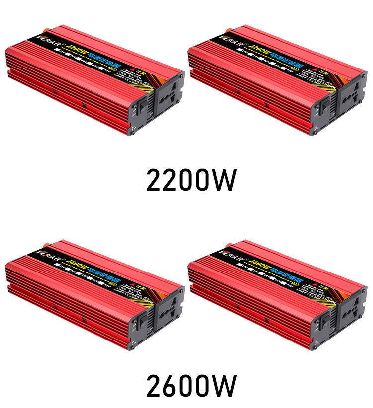 High-Power Inverter 12V/24V/48V/60V to 220V, 3000W/4000W/5000W for Car/Home Use