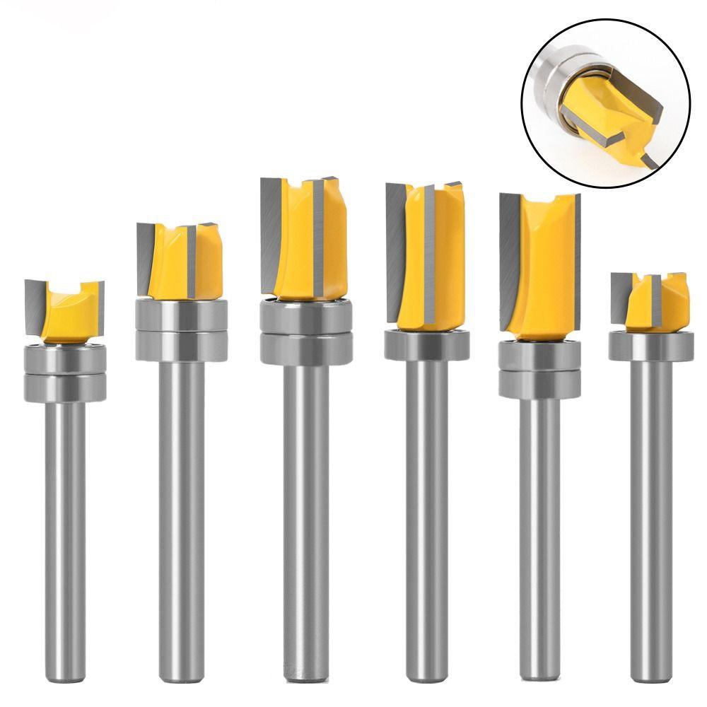 Straight Tooth 6mm Shank Woodworking Tool Milling Cutter Router Bits Slotting Cutter Drill Bit