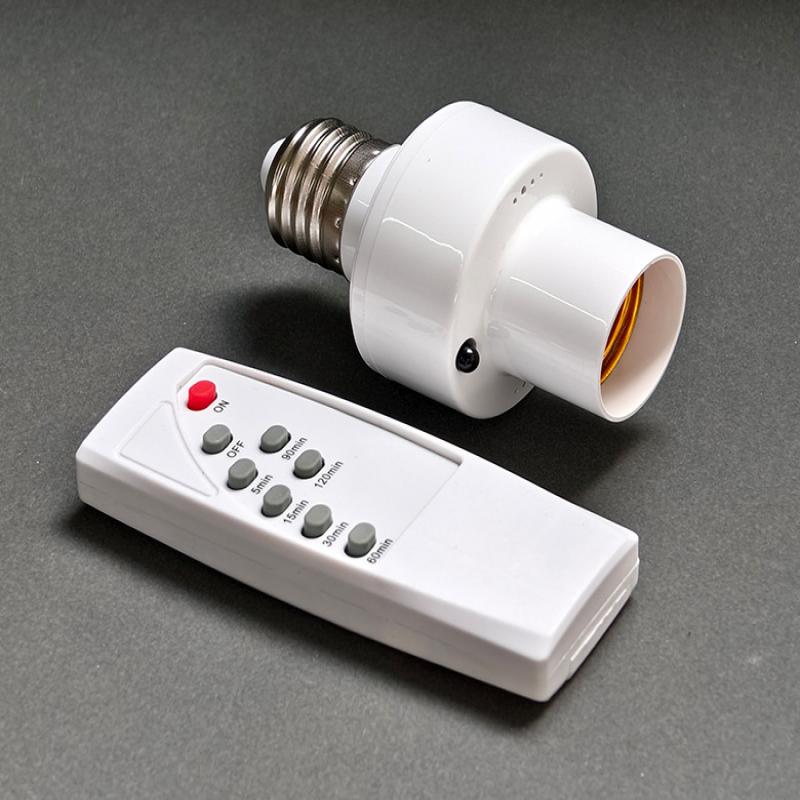 Ac85-265V E27 Lamp Base With Wireless Smart Remote Control Intelligent Switch Lamp Holder Cap Smart Home Accessory