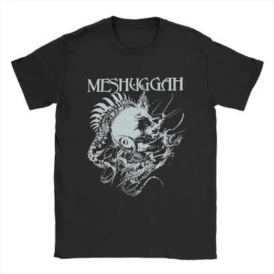 Herren T-Shirt Koloss Extreme Metal Band Meshuggah Vintage Reines Baumwoll T-Shirt Kurzarm T-Shirt Rundhals Oberteile Geschenkidee#Farbe(1)