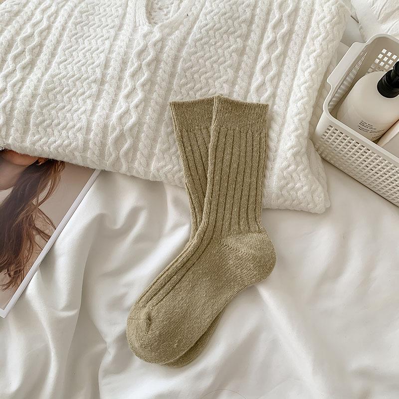 

Deer Plush Medium Tube Socks, Plush Thickened Thermal Terry Socks, Kline Blue Soft Stacking Socks One size fits all