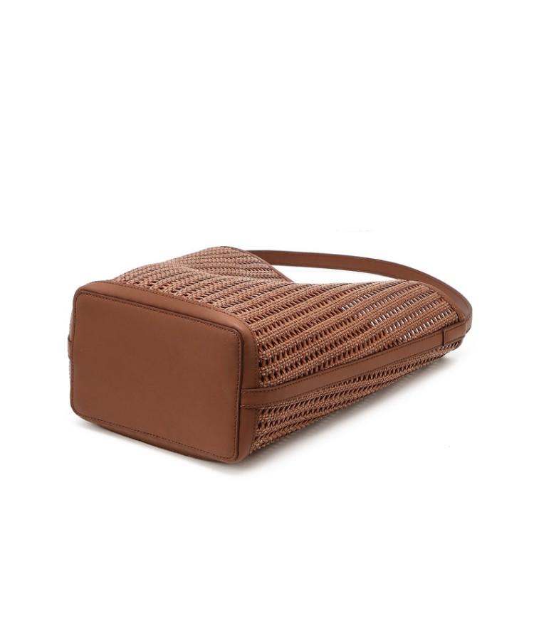 Athe Vanessabruno [Panier] Brown Panier Mesh Shoulder Bag L Aaba6E841W2