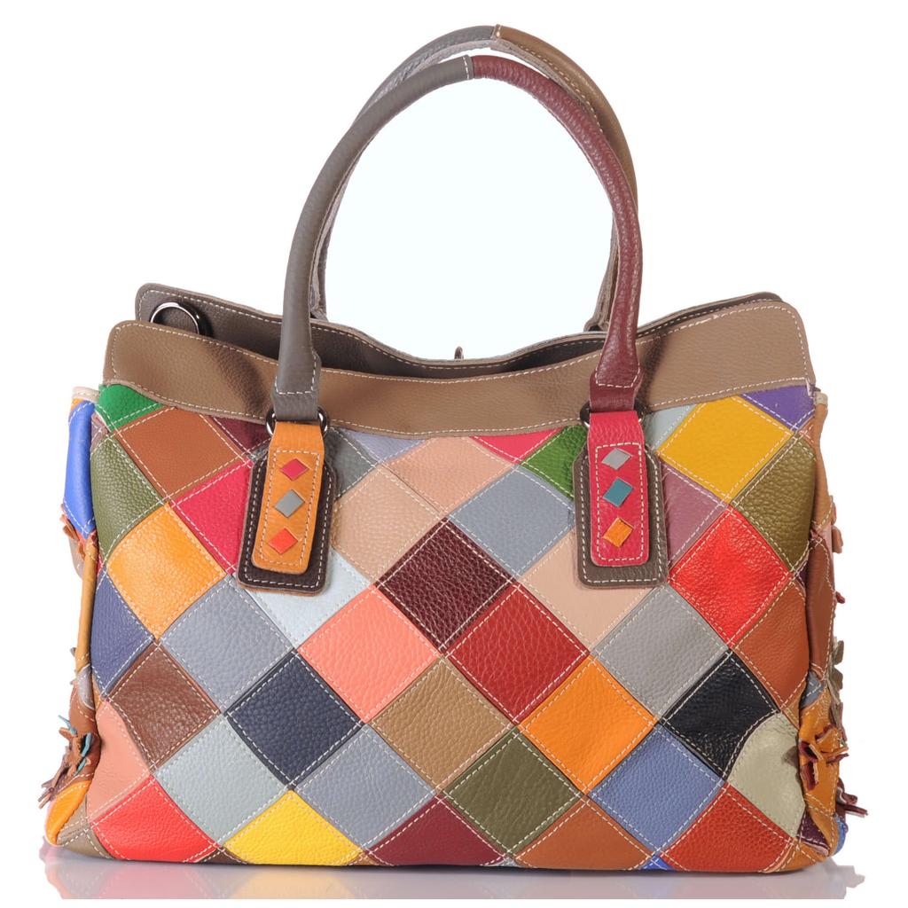 Women's Patchwork Leather Bag – Unique