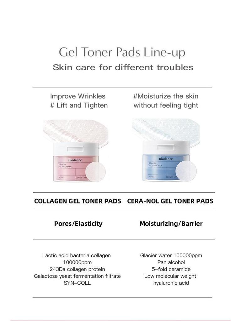 Cera-nol Moisturizing Toner Pads - Cross-border Biodance Gel
