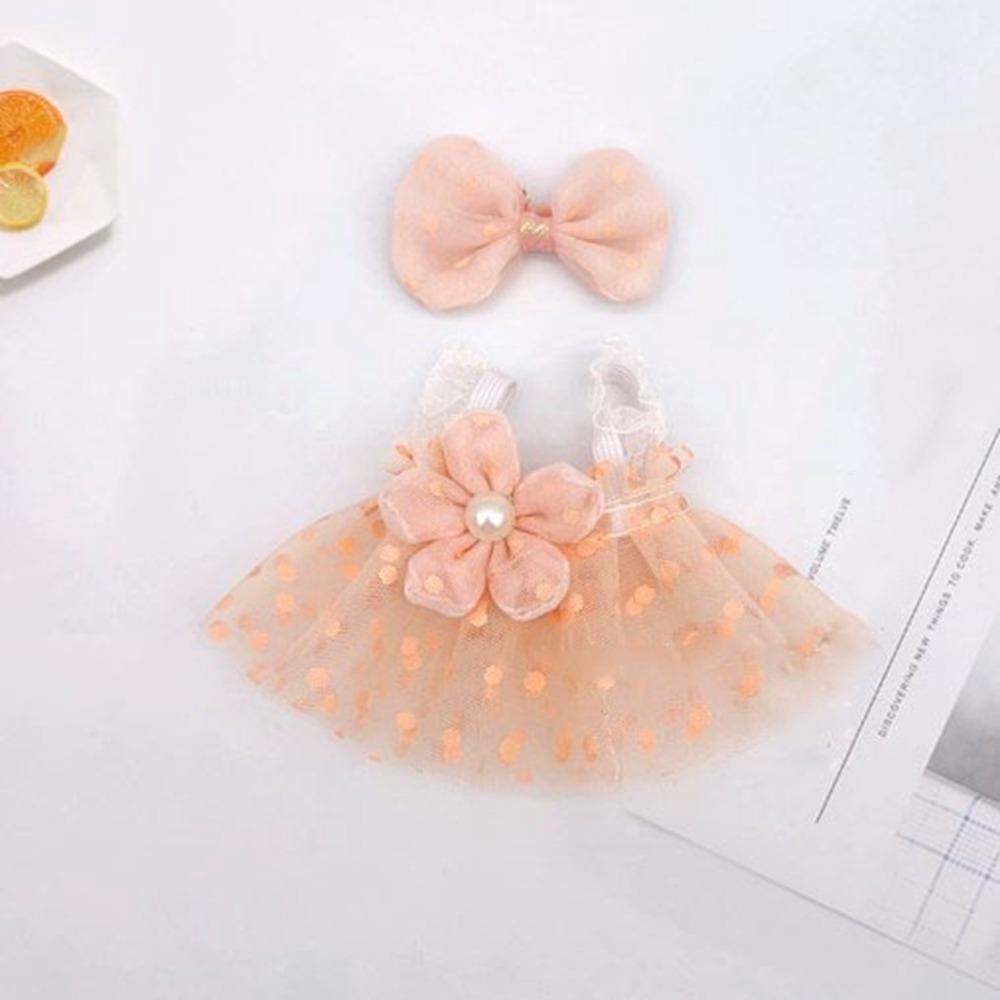 

Спідниця з сітки в горошок 5 кольорів для ляльок-айдолів EXO для бавовняної ляльки 13~18 см DIY аксесуари Orange with Bow