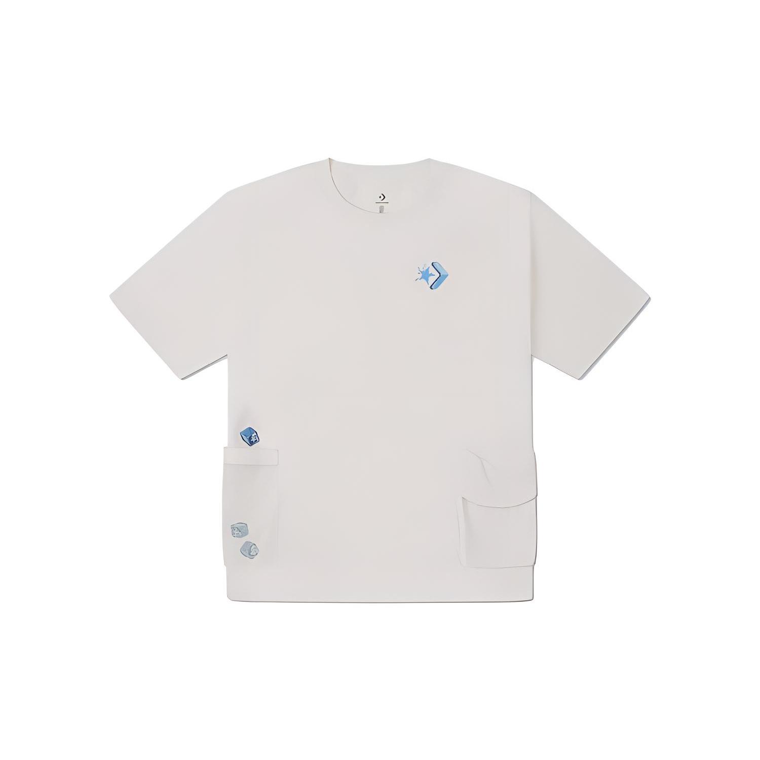 Converse Summer Drink Pocket T-Shirt Asia Sizing Egret Unisex 10027225-A01 XL