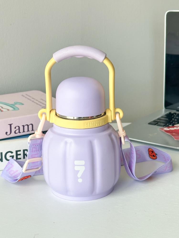 New popular pumpkin cup large-bellied portable insulated cup mini cute large-capacity insulated cup large-bellied cup