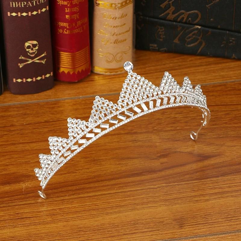 Korunní diadém nevěsta svatební vlasové doplňky Korejské svatební doplňky princezna narozeniny korunka dospělá obruč kamínky do vlasů