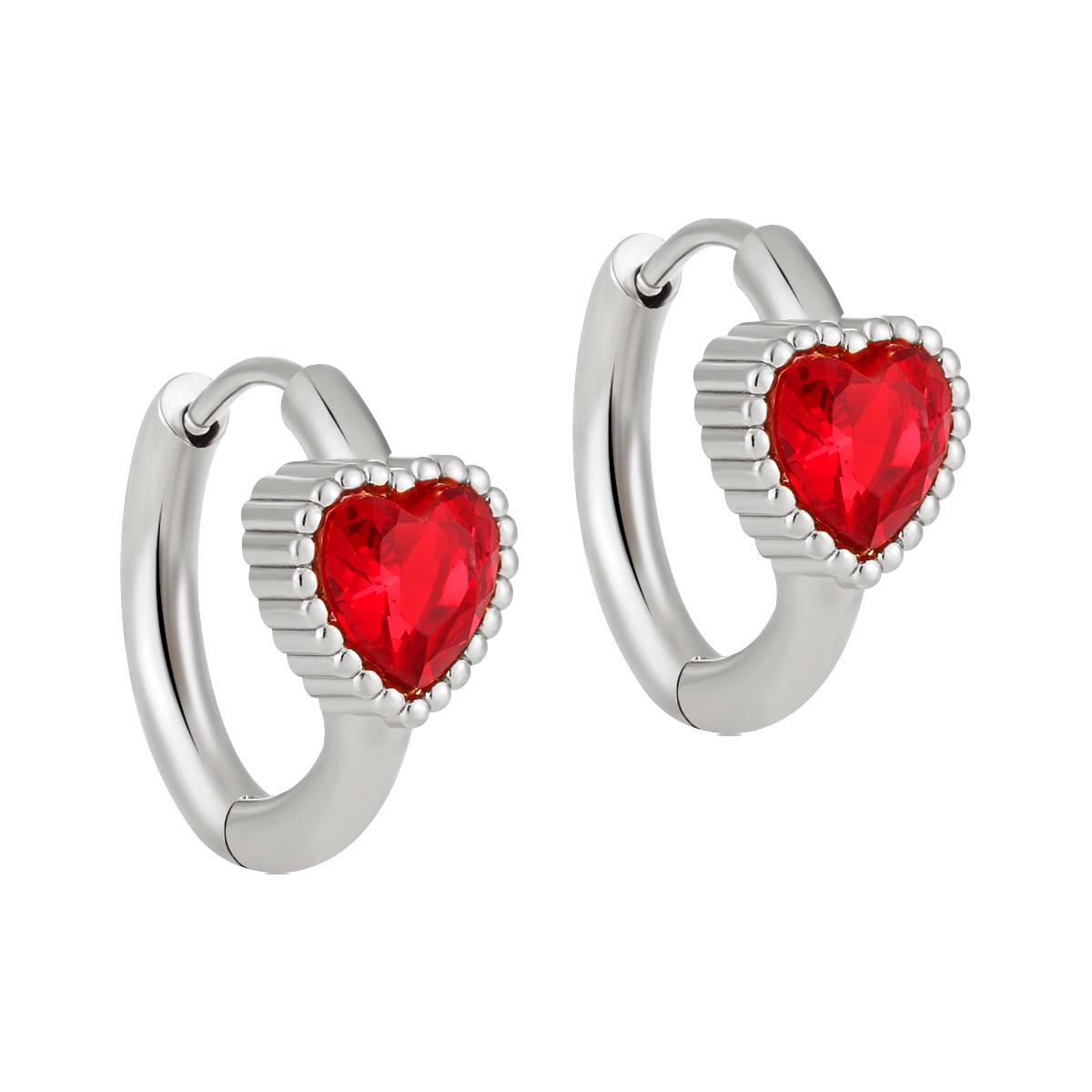 

Корейские роскошные серьги-сердечки с бриллиантами из титановой стали — элегантный и стильный дизайн