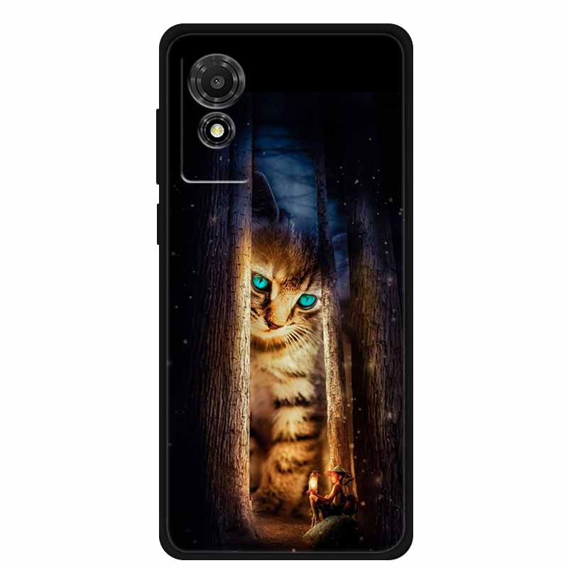 Etui na TCL 501 2024 Miękkie Etui Silikonowy Tylny Pokrowiec na TCL T433D Ochronna Obudowa Etui na TCL 501 Etui Kreskówkowe Zwierzątko TCL501