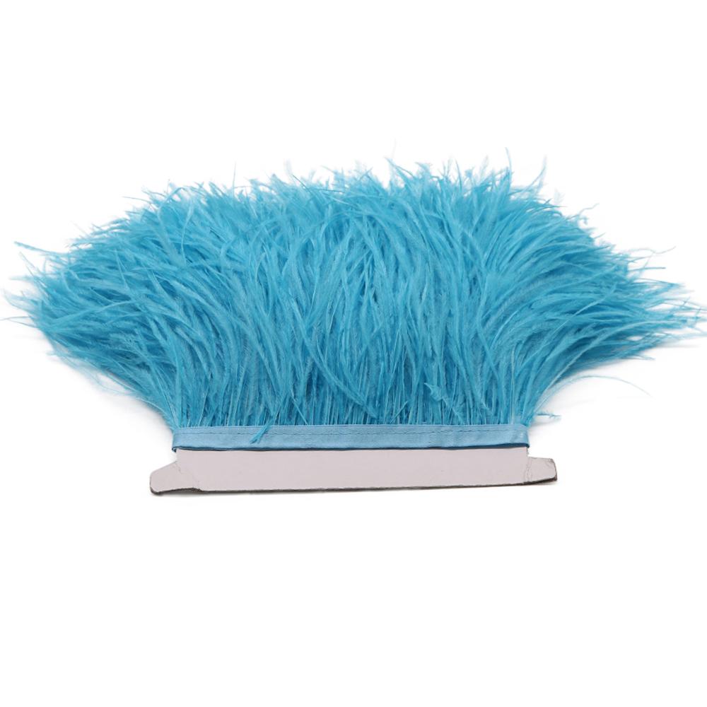 Feather1M 5M 10M 8-10cm Black White Ostrich Feather Trims Ribbon Multicolor Plume for Sewing Feathers Crafts  Dress Clothing Decoration