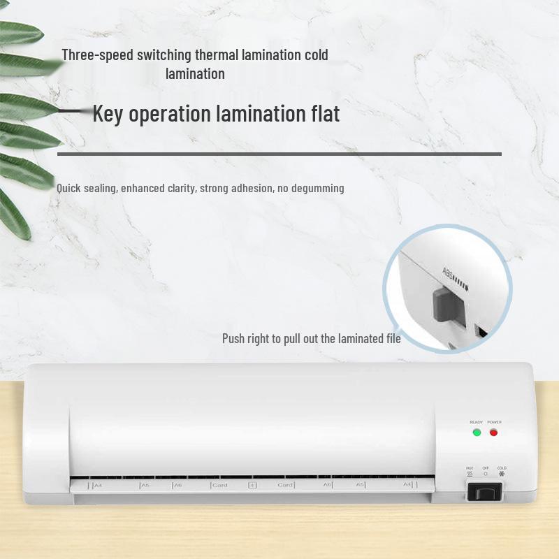 New A4 Mini Photo Laminator: Cold & Hot Commercial Laminator with Anti-Jam Technology