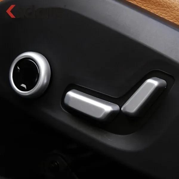 Car Seat Adjustment Switch Knob Button Cover Trim For Volvo XC60 XC 60 2018 Carbon Fiber Interior Molding Accessories