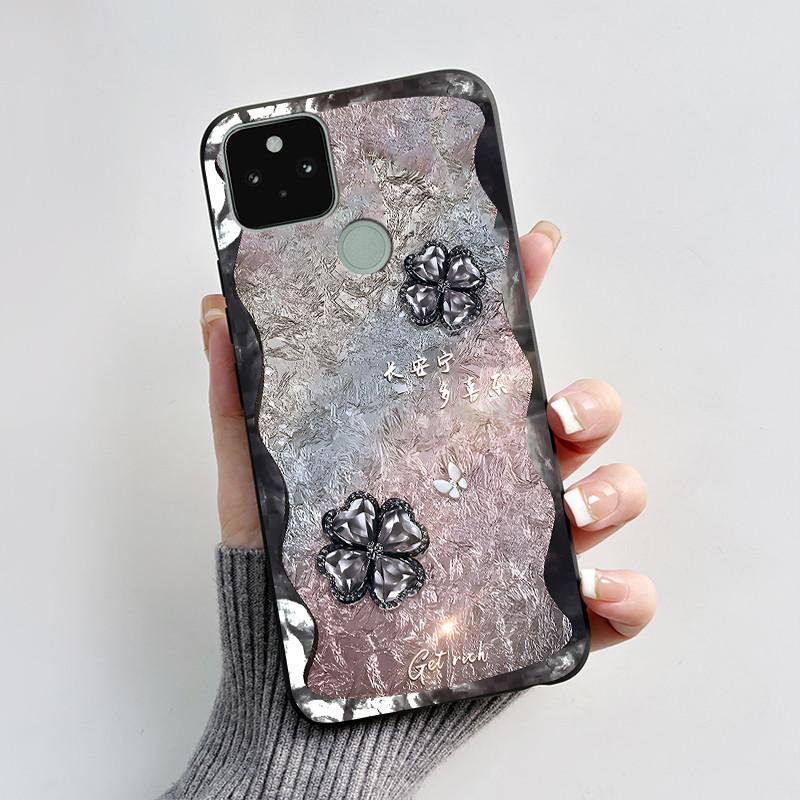 For Google Pixel 5 5A Case Cute Cat Cartoon Love Heart Silicone Soft TPU Back Cover For Pixel 5 5a Shockproof Protective Coque