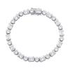 Unisex Hip Hop 6mm Zircon Tennis Bracelet: Round & Square Gradual Zircon Design