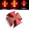 Geafos Cross Tail Light Normal Bulb Tail Light Iron Cross Tail Lamp Cross Cross