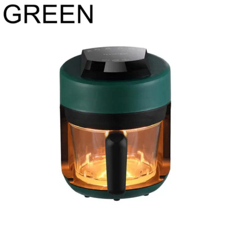 Visible Household Air Fryer, Full Automatic Multifunctional Electric Deep Frying Equipment зелёный