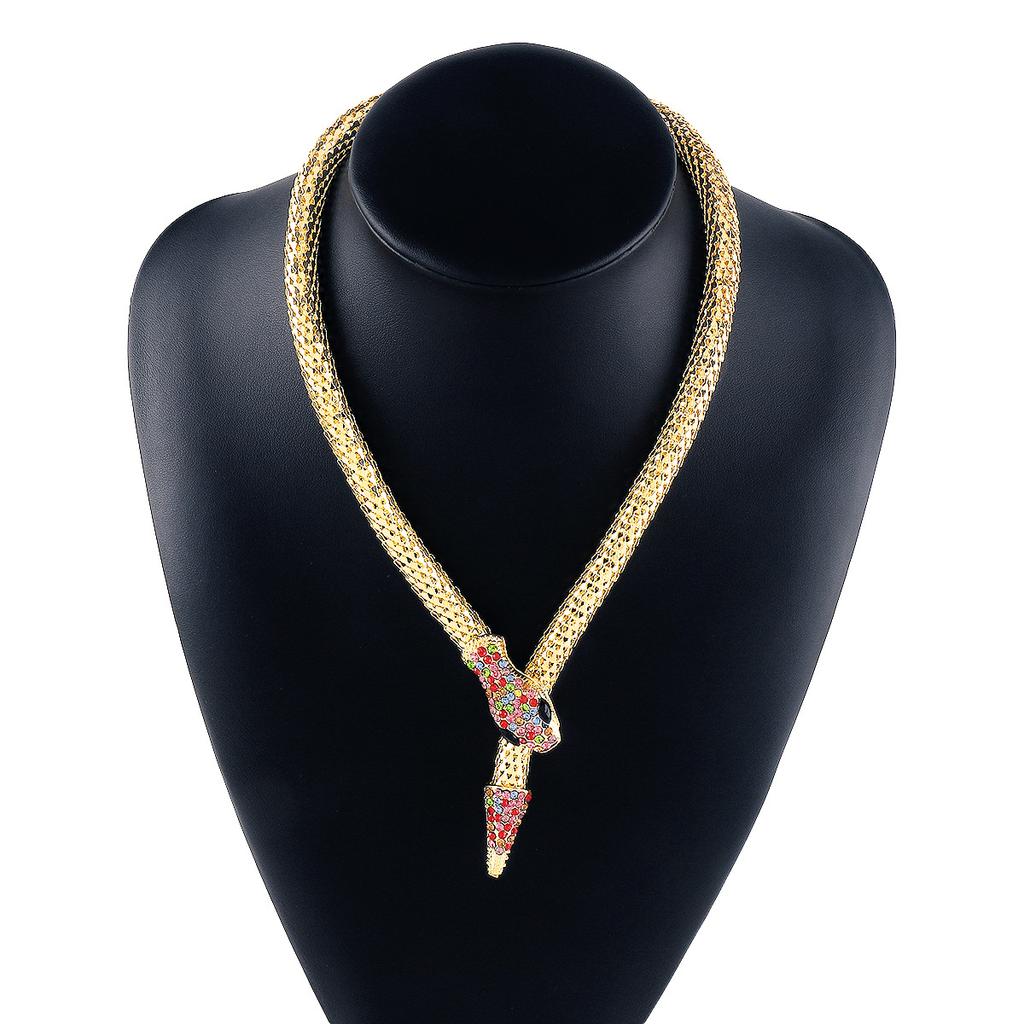 Punk Crystal Snake Magnetic Necklace For Women Magnet Snake Chain On Neck Choker Female Jewelry Party Pageant Gift