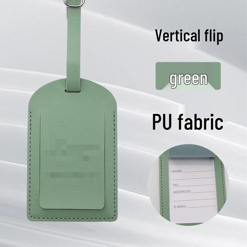 Durable PU Luggage Tag for Travel - Anti-Lost Name Tag for Suitcases and Trolleys