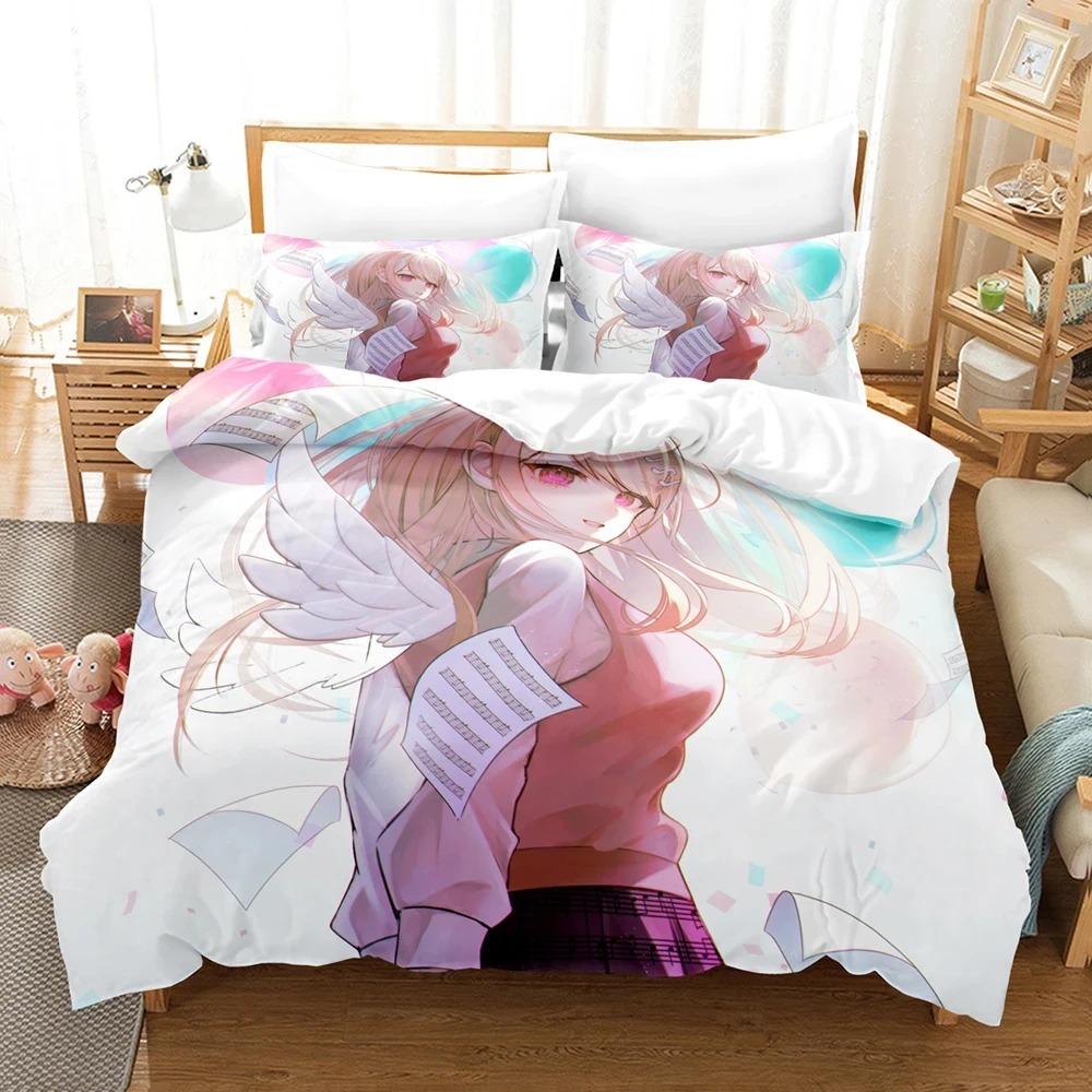 3D Anime Danganronpa Bettwäscheset, Bettbezug Bettdecke Bettset Bettbezug Kissenbezug, King Queen Einzelgröße Jungen Mädchen Erwachsene