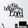 Joshua 24 15 Metal Wall Art Christian Home Decor Iron Sign Hebrew Lettering Black White