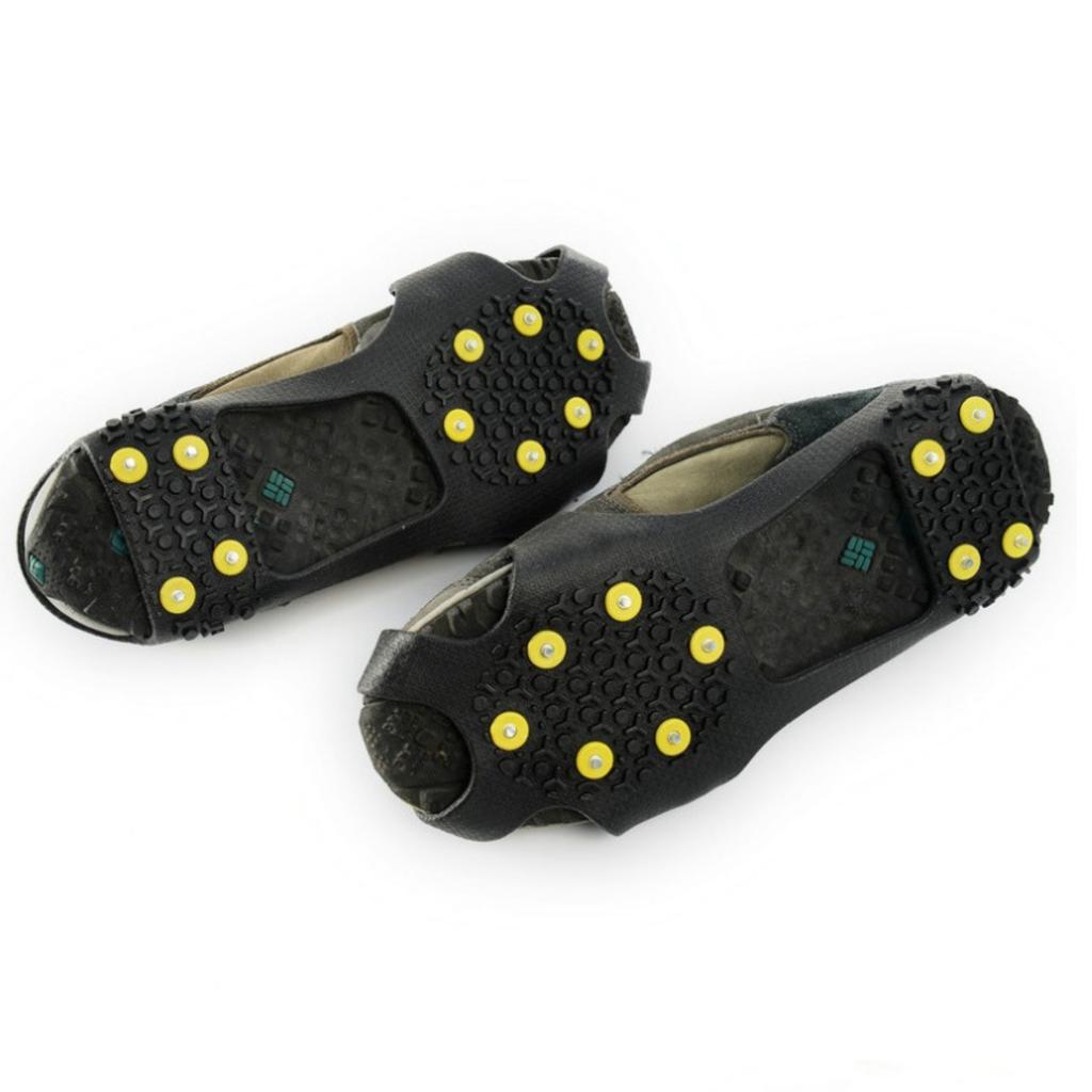 Outdoor Hiking And Camping - 10-tooth Crampon - Shoe Covers And Shoe Spikes With Silicone.