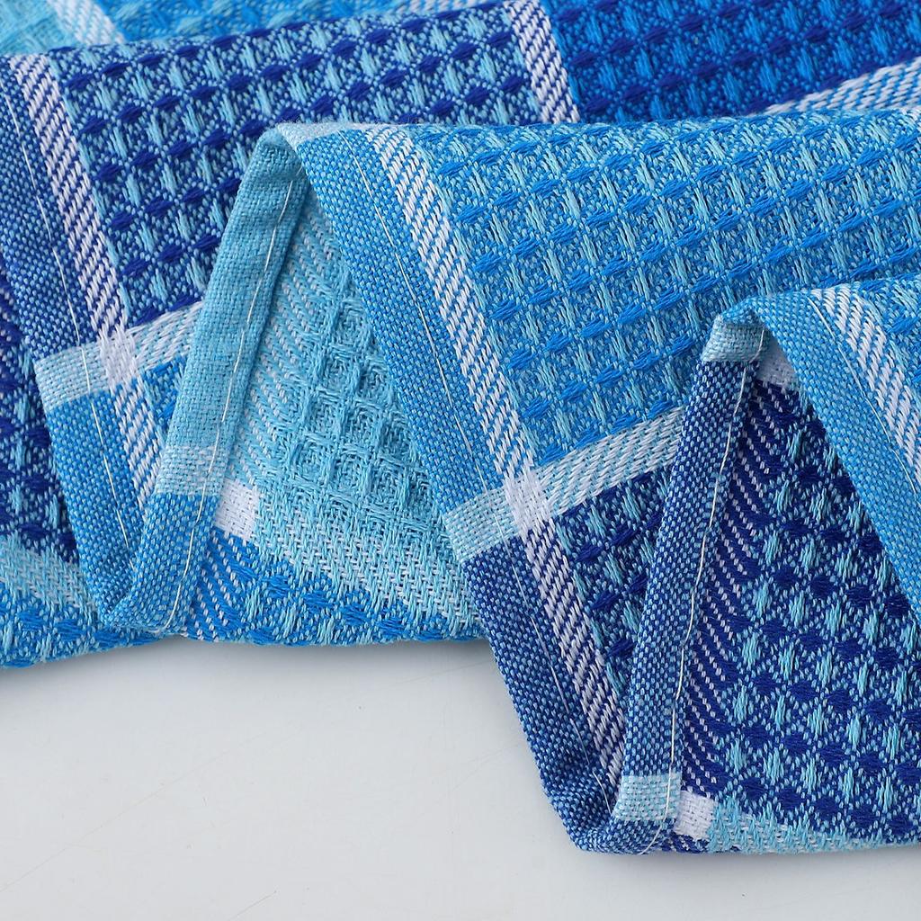 4pcs Household Kitchen Waffle Cleaning Cloths, Polyester Cotton Cleaning Grid Cleaning Cloths