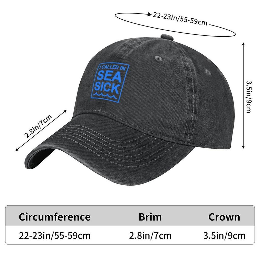 2026 I Called In Sea Sick Baseball Cap Fun Hats Hood Hat Luxury Brand Cute Women's Beach Men's