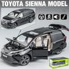 1/24 Scale Sienna MPV Diecast Car Model Toy, Pull Back Toy Vehicle with Sound and Light for Kids Toddler Boys Girls Gift Collection
